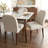 Micaleb Japandi Style Solid Wood Linen Fabric Dining Chair