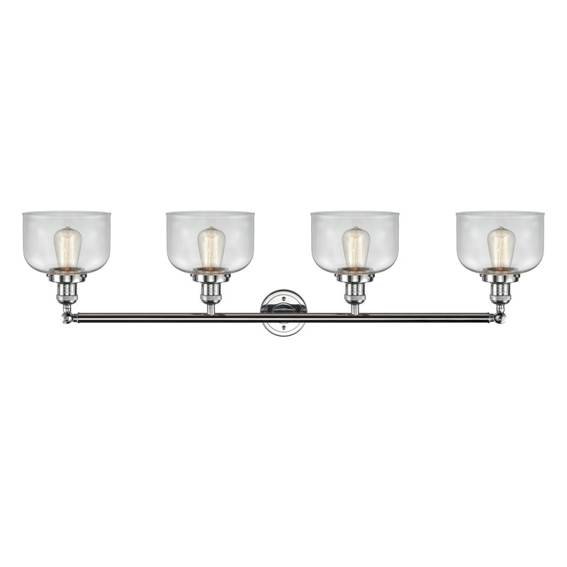 Luminaire de meuble-lavabo 4 lumières 44 po Bell, DEL, Clair, Chrome poli