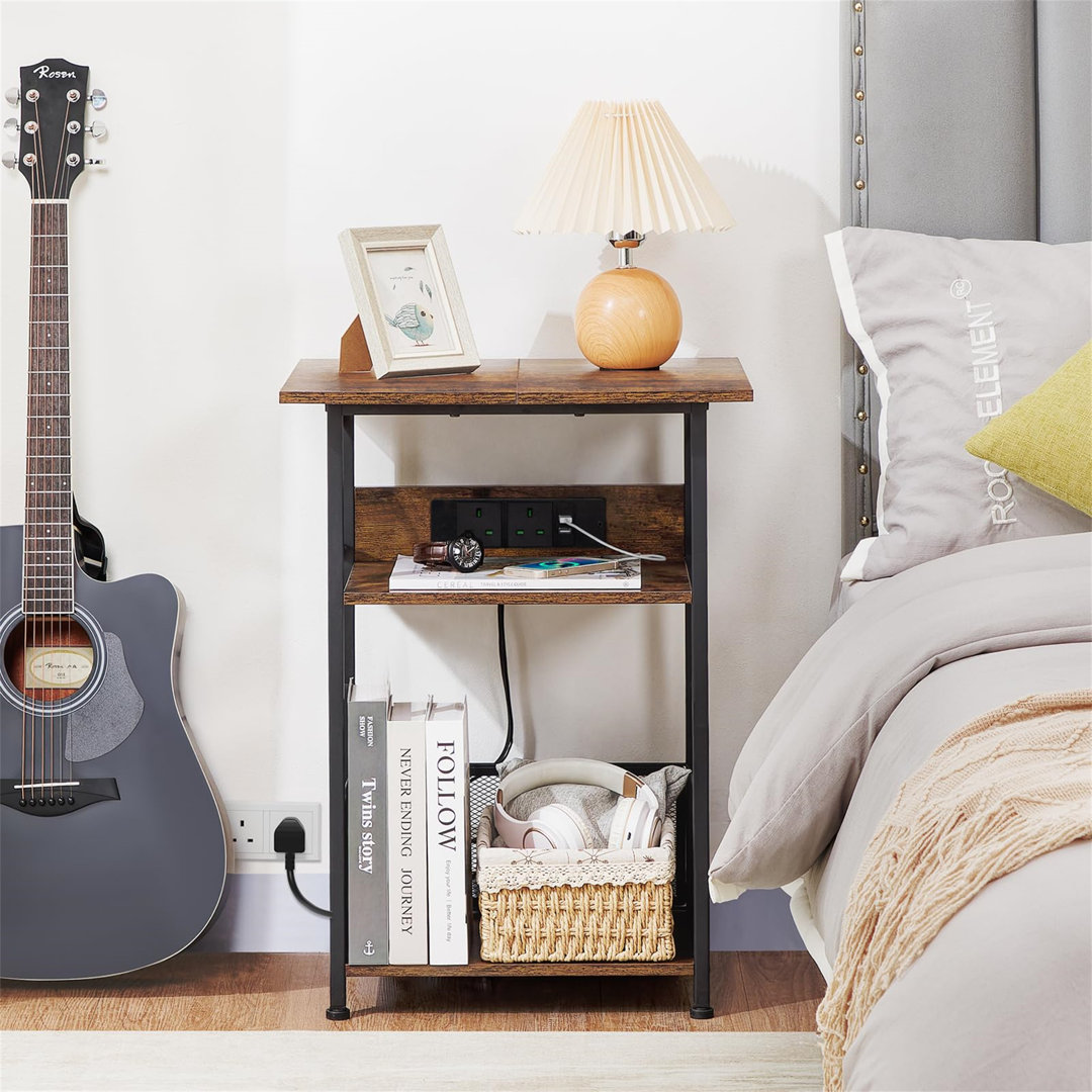 Record Player Stand With Charging Station