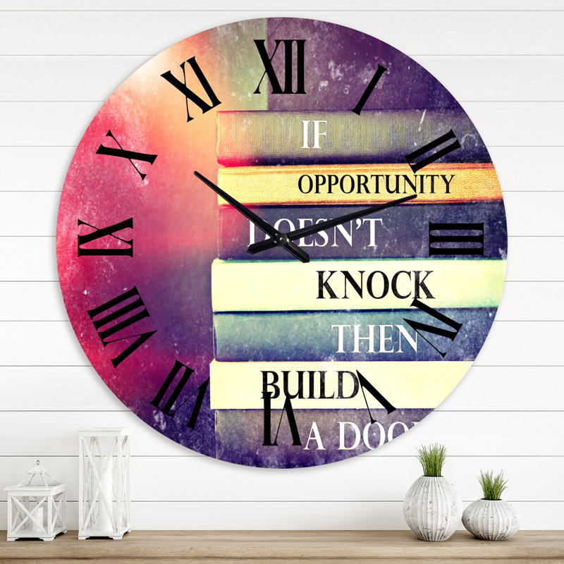 Horloge murale traditionnelle «If l'occasion ne frappe pas», Grand