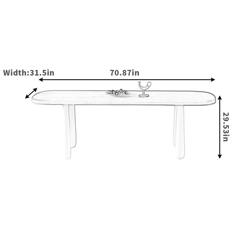 Ganimete, 29.53"H x 70.87"L x 31.5"W