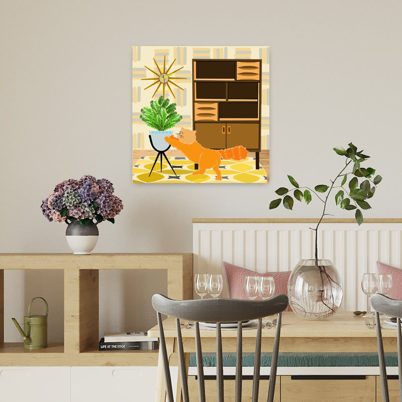Art contemporain, art contemporain pour chat, H 18 po x l 18 po