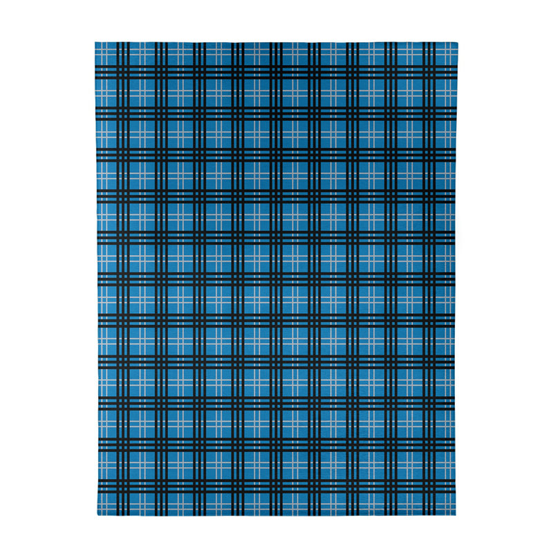 Tapis à carreaux bleu, Rectangle 9 pi x 12 pi