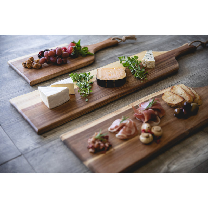 Set of 3 Acacia Wood Paddle Bread Boards