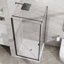 Cabine de douche sans cadre 36 po x 36 po X P 72 po H, porte de douche en coin avec Verre trempé transparent, ouverture pivotante, finition noire