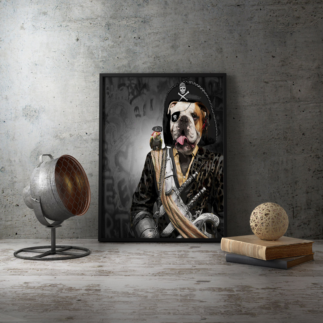 Pirate Bulldog Animal - Graphic Art