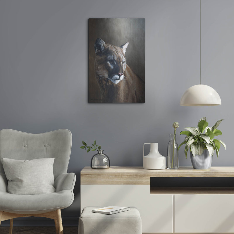 "Cougar" par Ron Parker, H 24 po x l 16 po