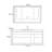 Retro and simple style bathroom cabinet
