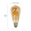 4W E27/Medium (Standard) LED Filament ST64 Amber 3000K Warm Light Bulb (Set Of 6)
