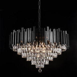 Osose 19 - Light Crystal,Metal,Stainless Steel,Steel Dimmable Classic / Traditional,Empire,Globe,Linear,Rectangle,Round / Oval,Sphere,Square,Square / Rectangle,Tiered Chandelier