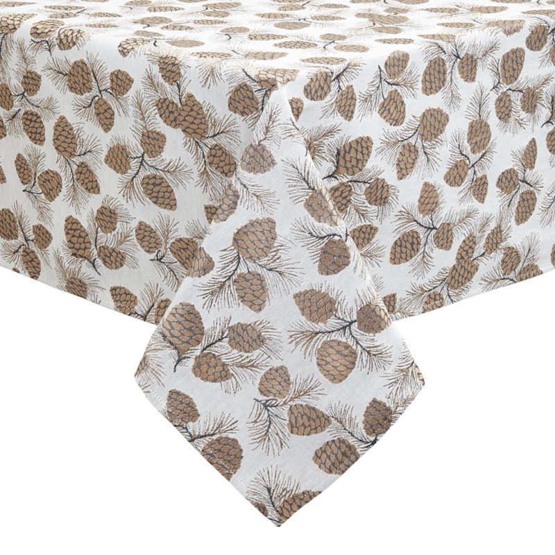Colorful Floral Winter Rustic Fabric Tablecloth