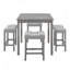 Ensemble de table de salle à manger 5 pièces avec 4 chaises sans dossier-2108121099