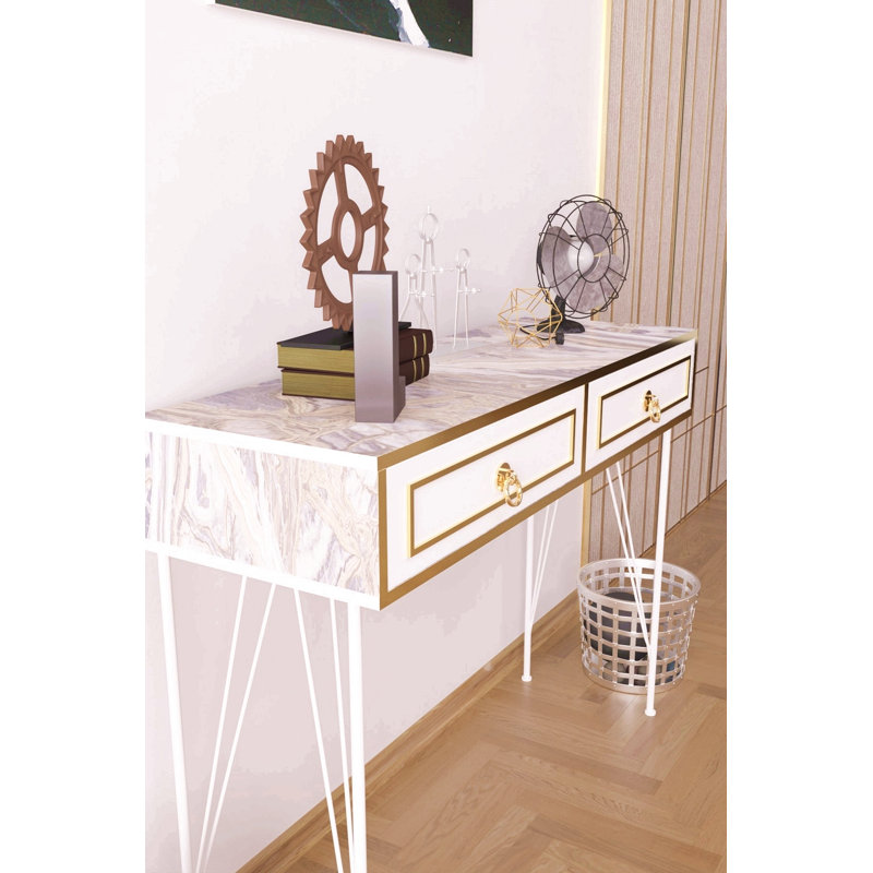 Console en métal avec pieds en métal