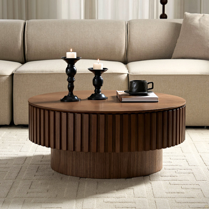 Petite table basse avec rangement 31,49 po, Noyer