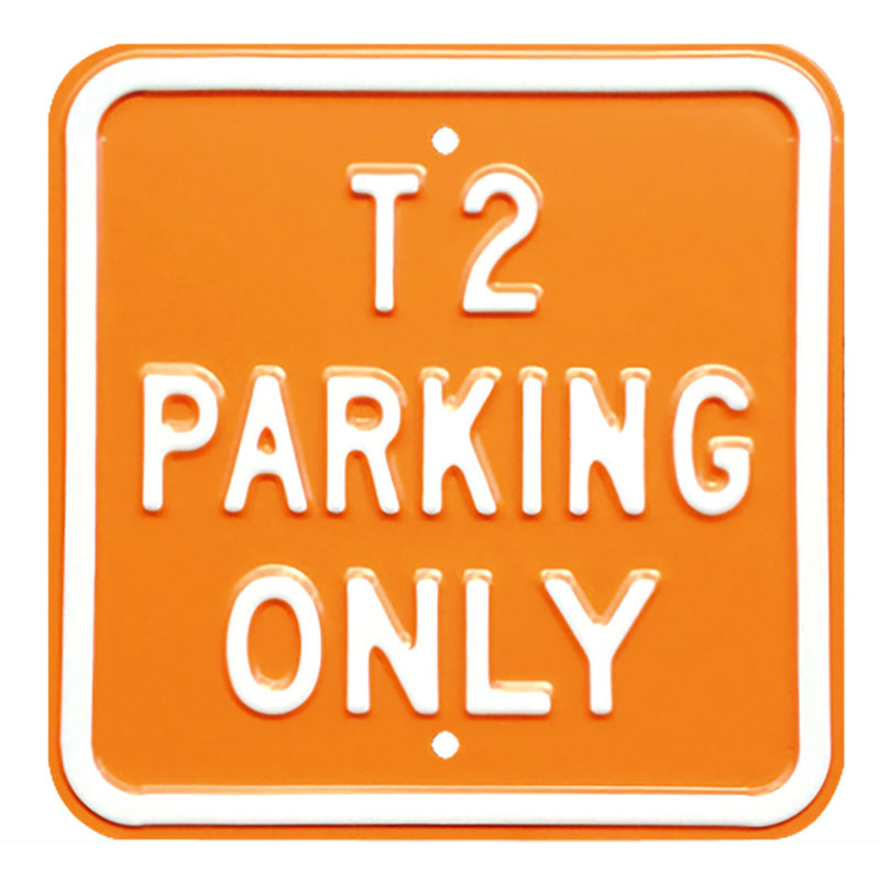 VW T2 Parking Only - No Frame Print on Metal
