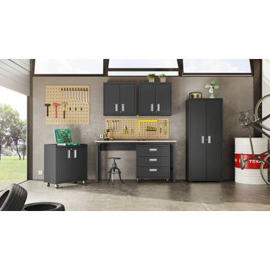 Sibley Textured Garage Complete Storage System (Set of 6) The Twillery Co. Color: White