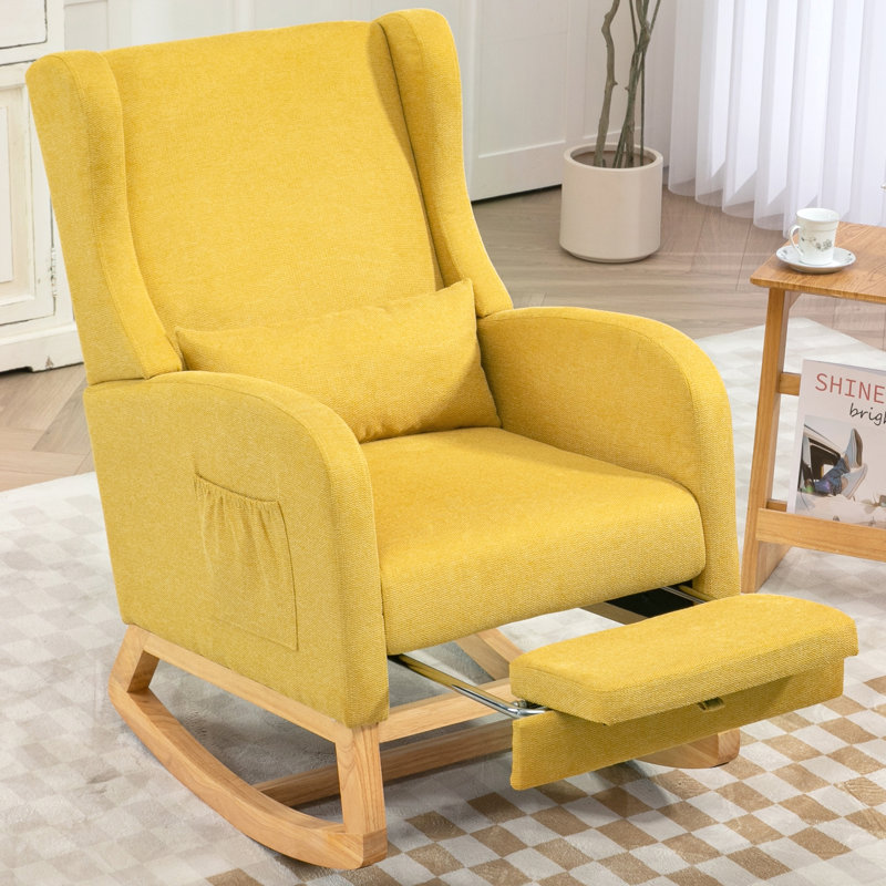 Chaise berçante Jaivin, Moutarde