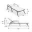 Chaise longue inclinable pour l'extérieur avec roulettes, structure en aluminium thermolaqué et filet respirant, dossier réglable pour la piscine et la terrasse-124823774-124823768