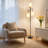 72'' Modern Style Tree-shaped Linen Shade Floor Lamp