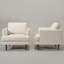 Ensemble de 2 fauteuils pivotants rembourrés Miller-1676801464