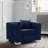 Gagnon Contemporary Chair in Velvet and Brushed Stainless Steel Legs-44585798