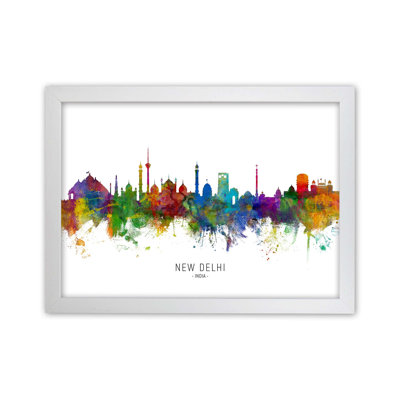New Delhi India Skyline by Michael Tompsett - Print