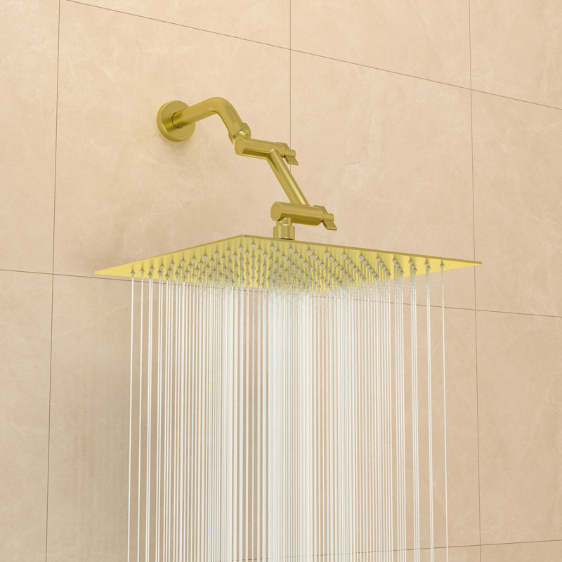 Rain Rain Shower Head 1.8 GPM GPM, Gold