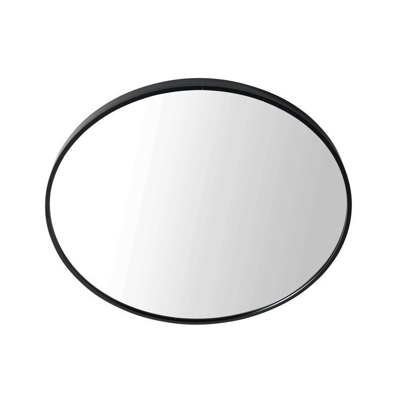 24"  Large Round Black Circular Mirror