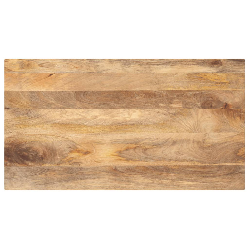 Table Top Solid Wood Mango, 2.5cm H x 120cm W x 50cm D, Natural