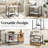 2-Tier Square End Table with Storage Shelf Reversible Design