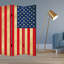 Chauntel 84" X 84" Multi Colour Wood Canvas American Flag Screen-1742979000-1742979002
