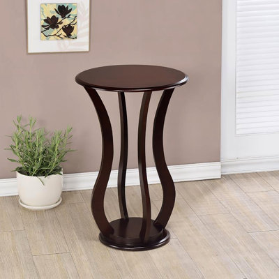 Table d'appoint en cerisier avec une touche de faux marbre magnifique