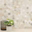Selene Oro Hexagon 12 in. x 12 in. Honed Marble Mosaic Floor and Wall Tile