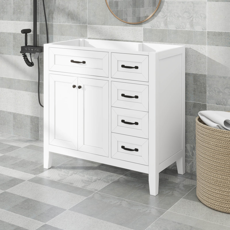 Meuble-lavabo 36 po avec tiroirs 36 po, Blanc