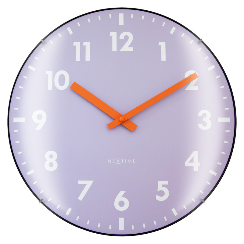 Citybeat Glass Wall Clock, Lavender