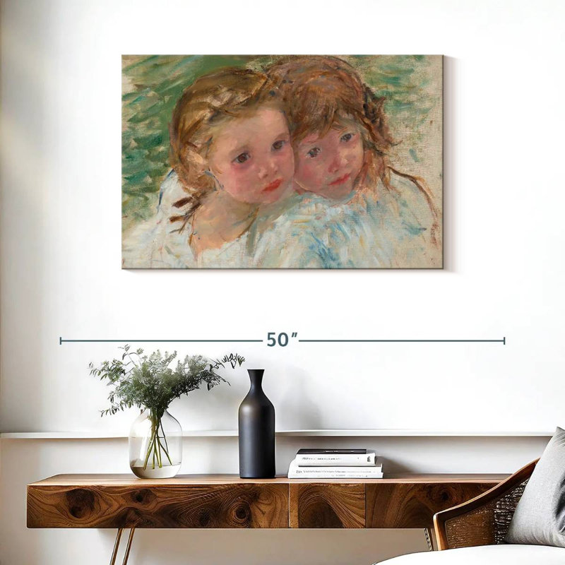 Leisha, deux petites soeurs, H 24 po x l 36 po