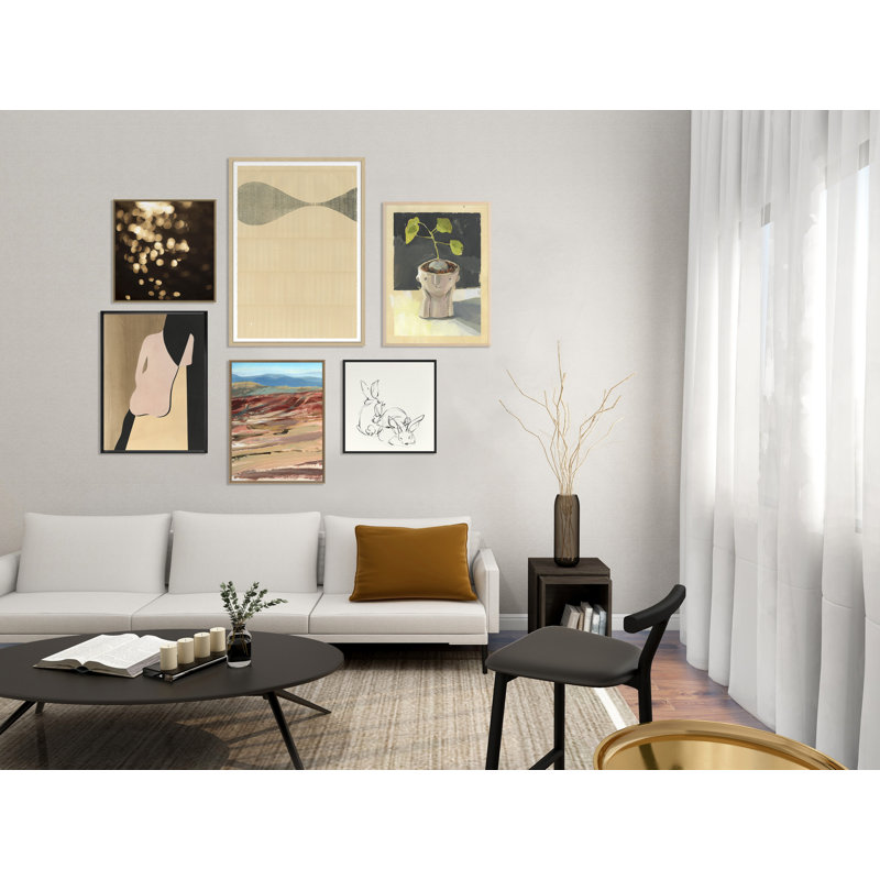 Nude Collage 10 Print by PC Ngo, Black Framed, 26" H x 19" W