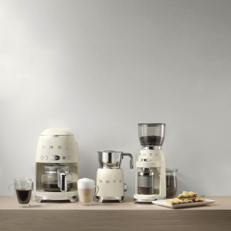 SMEG 50's Retro Style 10-Cup Drip Coffee Machine with Filter, Cream