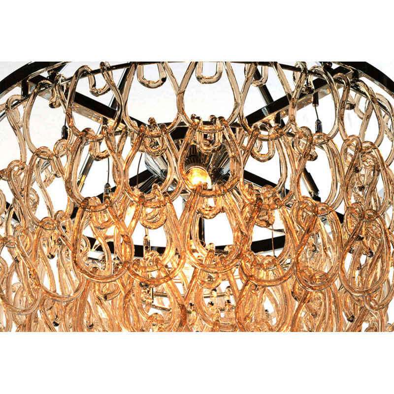 Tessa 5 - Light Dimmable Tiered Chandelier, Oil Rubbed Bronze, Champagne