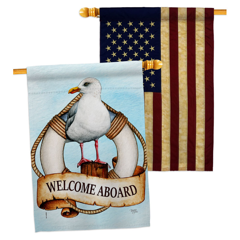 Drapeau de maison en polyester à 2 côtés 40 x 28 po