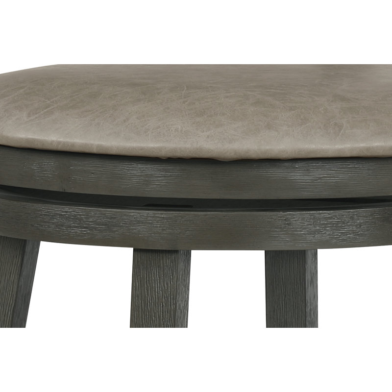 Tabouret de bar pivotant 30 po Gabryele, Gris antique