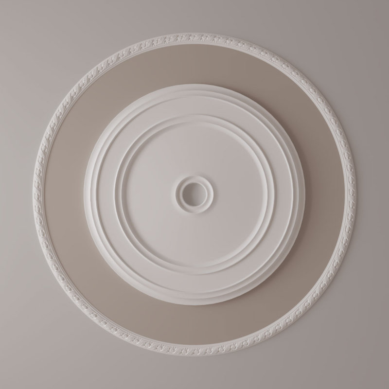Ensemble d'anneaux de plafond Milton, H 59,375 po x l 59,375 po x P 0,5 po, Paquet de 4 (forme un cercle complet)