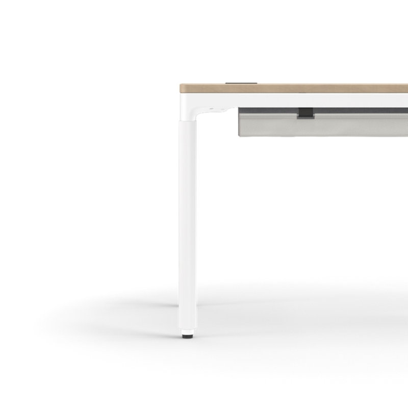 eFloat Quattro, 23 in. D x 58 in. W Sit-Stand Desk with Carbon Black Base, Carbon Black Painted Wood Top, and Black Salzburg Leather Cable Manager