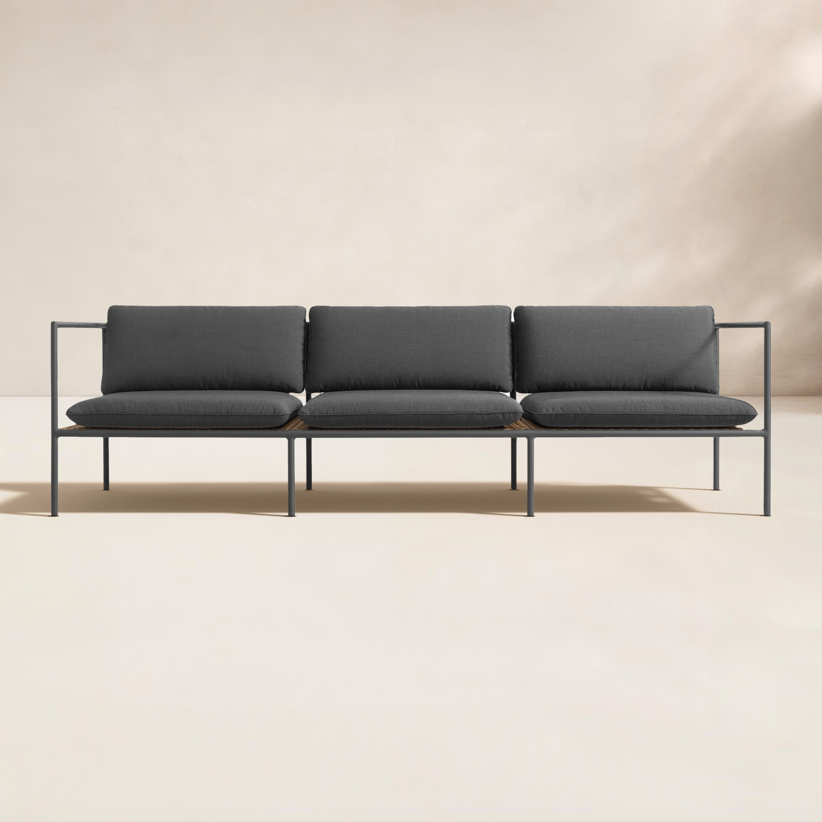 Dog Days 93" Sunbrella® Patio Sofa, Sunbrella Coal, Charcoal