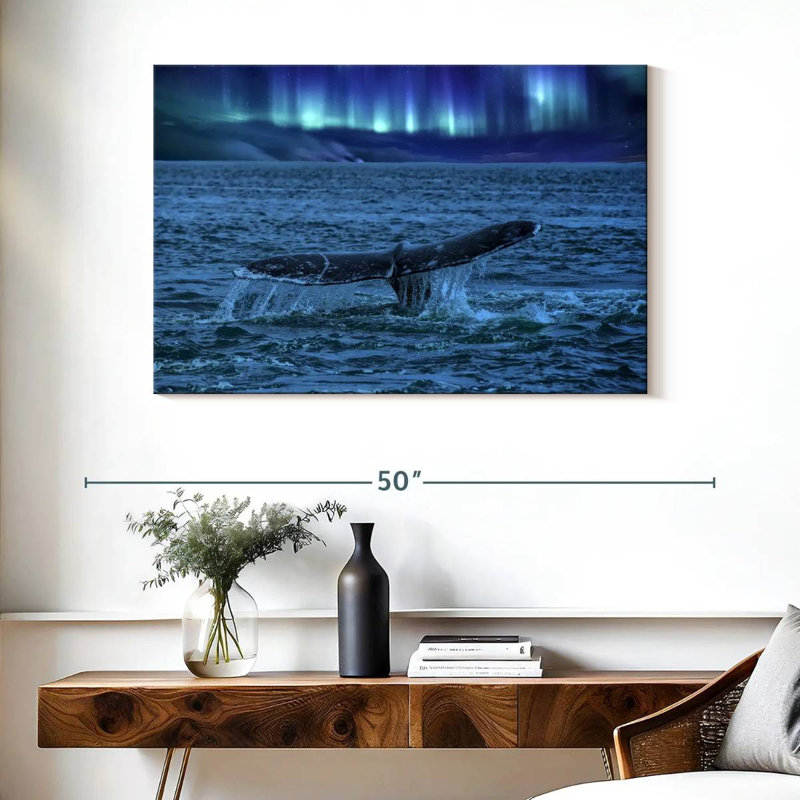 Brampt Aurora Borealis Whale Tail, 26" H x 39" W