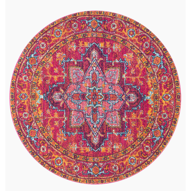 Barksdale Oriental Area Rug, Round 152cm
