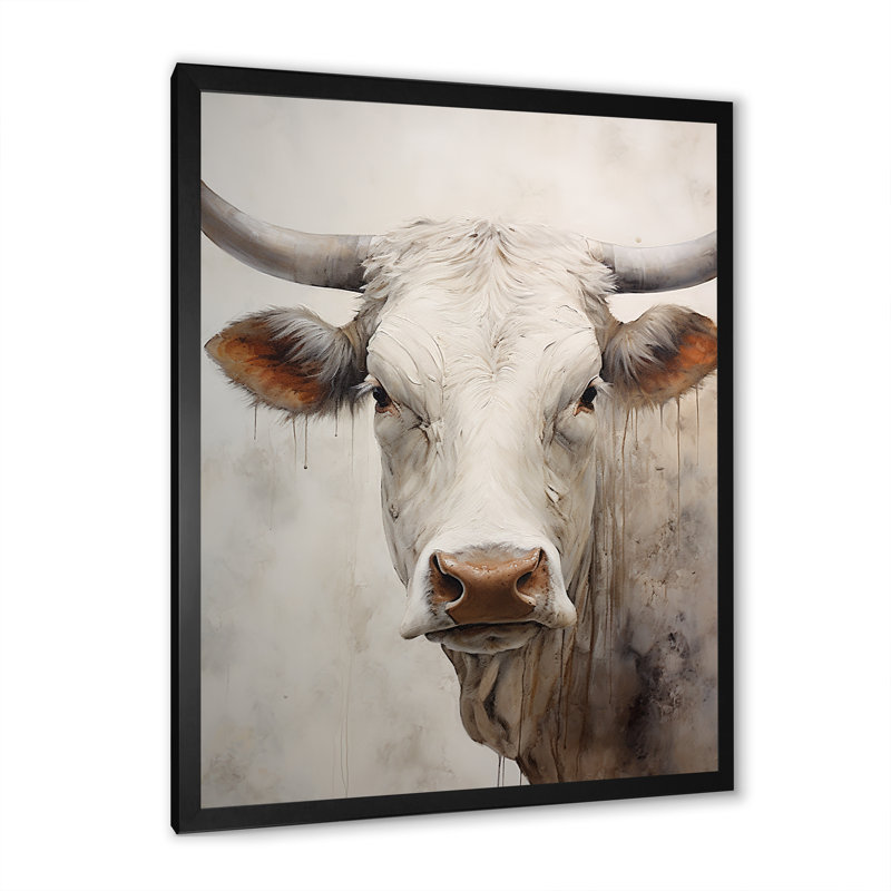 «Handsome Beige», art mural sur toile, H 20 po x l 12 po x P 1 po, Cadre simple noir