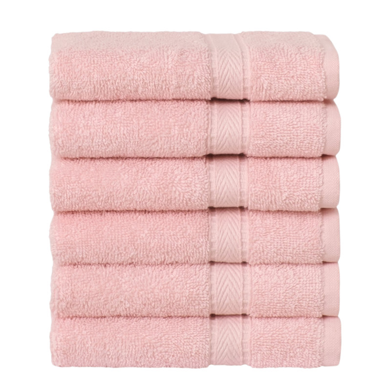 Serviette de toilette en coton Sinemis, Rose