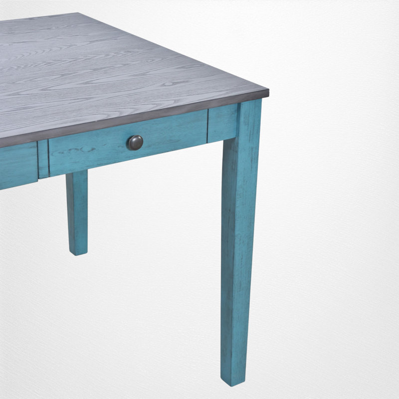 Ensemble de salle à manger 6 pièces Bricia, Gris te bleu