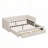 Chenille Upholstered Extendable Daybed Frame with Trundle，Storage Drawers-199816276